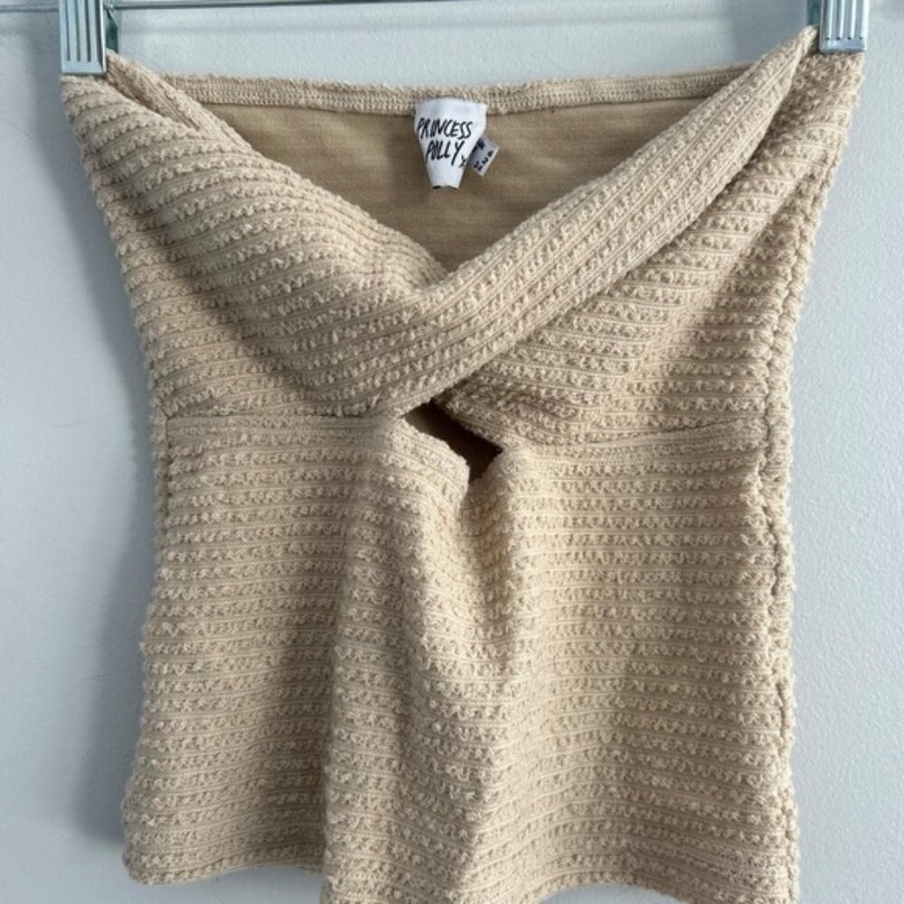 Princess Polly Tan Wrap Tube Top